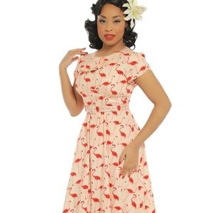 Clarissa Flamingo Tea Dress NWOT UK 26/US 22